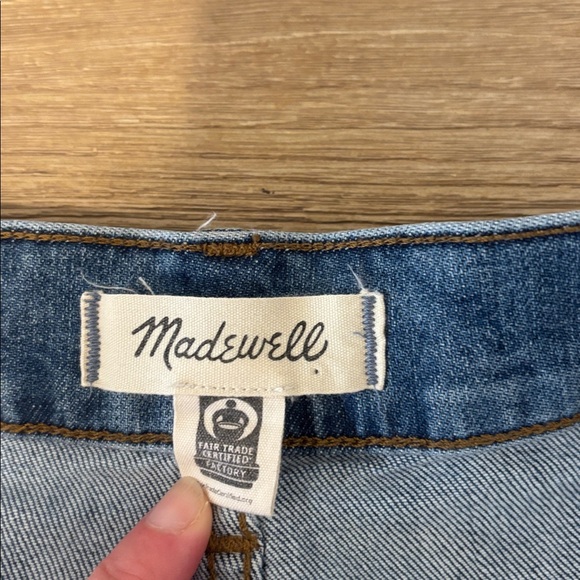Madewell Light Blue Denim Cutoff Shorts with Frayed Hem - Picture 6 of 8